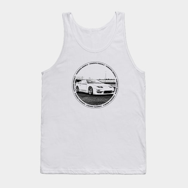 NISSAN 300ZX Black 'N White 4 Tank Top by Cero